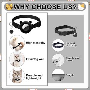 2 Pack Cat Collar With Breakaway Buckle And <b>Bell</b> Adjustable Nylon For <b>Small</b> Cats Black - Product Image 2