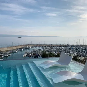 Sıcak satış Modern tasarım In-Pool bronzlaşma Ledge açık su içinde güneş şezlong oteller için parklar avlular plajları bahçeleri