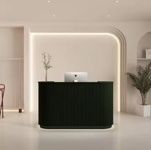 Zs Best Selling Custom Reception <b>Desk</b> Beauty Salon Counter <b>Small</b> Reception Table Nail Salon Circular Reception <b>Desk</b> - Product Image 6
