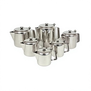 Stainless Steel Mirror Finish Classic Style <b>Tea</b> <b>Pot</b> Durable Kettle Lid BPA Free 1L Capacity Home Office Cafes Restaurants Heat - Product Image 1