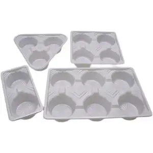 Factory Directly Sell White/Clear/Black 2 3 4 6 Cups Milktea Coffee Plastic Cup Tray Holder Drinks Cup Tray