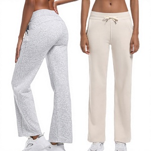 Pantaloni Harem da <span class=keywords><strong>Donna</strong></span> Autunno Inverno a Vita Media con Elastico, Eco-Friendly, Tinta Unita, Gamba Larga, in Pile, Comodi e Casual - Product Image 4