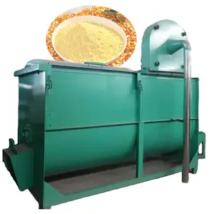 Mesin pencampur makanan hewan horizontal, mesin pencampur penggiling makanan ayam kapasitas 500KG