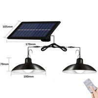 Lampe led suspendue à Double source d'éclairage, imperméable conforme à la norme IP65, luminaire d'intérieur, idéal pour un jardin, une cour ou un Camping