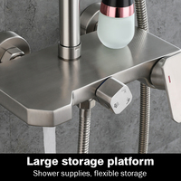 SANIPRO Fournisseur d'articles sanitaires Colonne de douche murale en acier inoxydable 304 avec mitigeurs et douche pluie