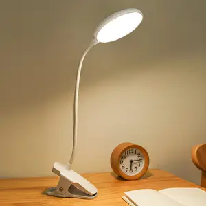 Lampe led tactile avec pince USB pour protection des yeux, rechargeable, interrupteur, pour apprendre à lire, idéale pour le bureau