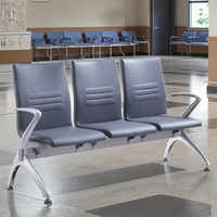 Chaise moderne en acier avec coussin en mousse durable, pieds antidérapants amovibles, design écologique pour les espaces publics