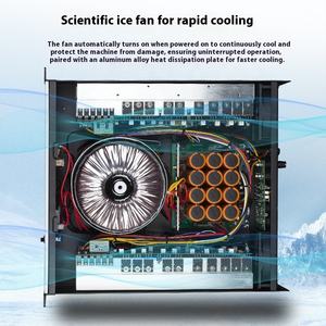 เครื่องขยายเสียง <span class=keywords><strong>CA</strong></span> Professional 2000W กำลังสูง แบบสองแชนแนล ตัวเครื่องโลหะ สำหรับการแสดงบนเวที งานแต่งงาน ร้องคาราโอเกะ - Product Image 3