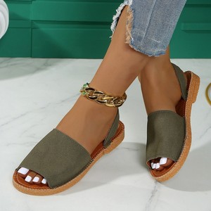 Nuovi <span class=keywords><strong>sandali</strong></span> romani piatti in tinta unita antiscivolo scarpe da <span class=keywords><strong>donna</strong></span> - Product Image 3