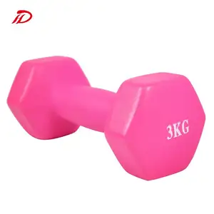 New High Quality 1kg 2kg 3kg 4kg Customized Vinyl Coated Dumbbell For Weightlifting