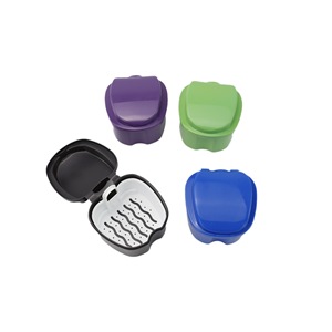 Estuche portátil para dentaduras postizas LK-417, contenedor de plástico para cuidado bucal de adultos con tapa y diseño de drenaje - Product Image 4