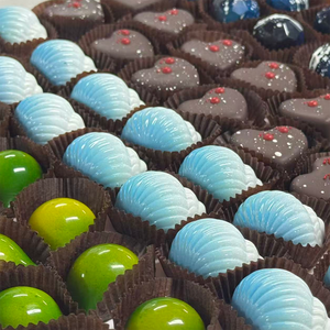 Cioccolatini Ripieni al Cioccolato Fondente, Cioccolato Artigianale Francese all'Ingrosso, Bonbon Colorati di Varie Forme, Regalo di Lusso - Product Image 3