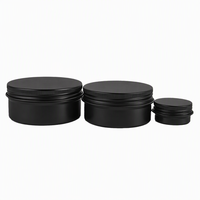 Récipient en aluminium avec bouchon à vis 5mL 10mL 30mL 50mL 60mL 80mL 100mL 120mL 150mL 180mL Boîte ronde argentée pour cosmétiques avec couvercle en étain