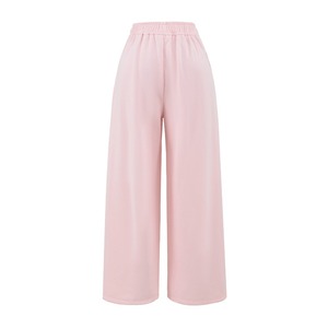 Pantaloni sportivi autunnali a vita bassa elasticizzata ampia a gamba larga dritta all'uncinetto XL antirughe tinta tinta tinta tinta - Product Image 4