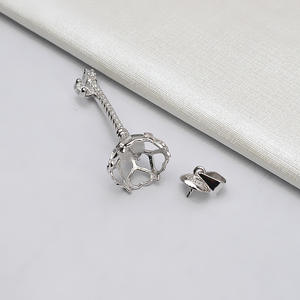 Accesorios de Plata Han S925 para DIY, Soporte Vacío para Colgante, Cuentas, Cadena, Varita Mágica 10-11, Cetro, Llave 732 - Product Image 4