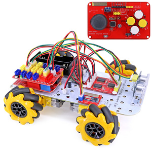360 Degree Omnidirectional 4WD Smart Car Kit RF 315 MHz JoyStick Wireless <b>Remote</b> <b>Control</b> Gear Motor Easy-<b>plug</b> XH2.54 Ardrui G203 - Product Image 1