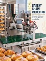 Système de convoyage pour boulangerie, machines de remplissage, remplisseuse automatique multi-têtes pour pâte, pour la production de masse en chaîne de boulangeries