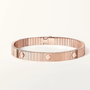 <span class=keywords><strong>Pulsera</strong></span> de Cuerda Trenzada Chapada en Oro de 18K de Estilo de Alta Gama con un Diseño de Cruz inspirado en el 'LOVE' y un Cierre Ajustable; Unisex. - Product Image 3