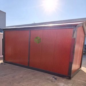 Casa Container Prefabbricata Modulare di Lusso Mediterranea con Tetto Triangolare da 20 Piedi, Soggiorno e Sala da Pranzo con Motivo in <span class=keywords><strong>Legno</strong></span> - Product Image 2