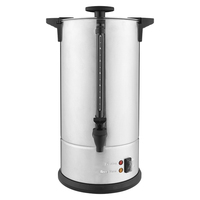 Cafetière commerciale 20L, urne de chaudière à café à double paroi avec ETL, 100 tasses de café électriques en acier inoxydable