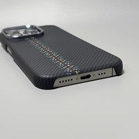 Étui magnétique pour iPhone 16 Pro Max pour Apple 15, texture en fibre de carbone tissée, coque de protection ultra-fine, poignée de téléphone, étui pour téléphone