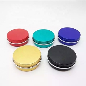 Silver Gold Black White Blue Round Aluminium Sample <b>Box</b> Empty Cosmetic Jar DIY Lip Balm Makeup Creams Jar Tin for Travelling - Product Image 5