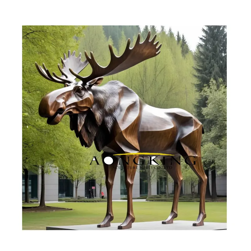 Sculpture en bronze antique fabricant bronze statue d'antilope bronze sculpture de cerf d'or