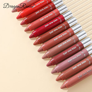 Crayon Style Lipstick 2PCS Set One Stroke Coloring Smooth Application Moisturizing Shiny Lip Gloss Lip <strong>Liner</strong> - Product Image 4