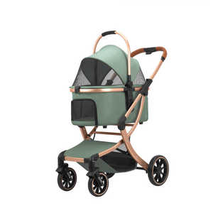 Cochecito <span class=keywords><strong>plegable</strong></span> para mascotas con un clic para perros medianos de hasta 55 libras para un fácil transporte - Product Image 5
