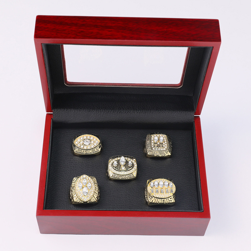 San Francisco 49ers Super Bowl Champions 6-Ring Set