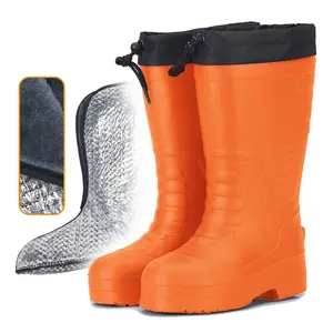 Ligero Eva Winter Snow Warm Botas De Goma Lluvia Para La Nieve Hombres S Espuma De Trabajo Suela De Goma Gumboots Botas De Lluvia