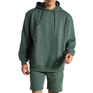 Ensemble de sweat-shirts et shorts pour homme de haute qualité, couleur blanche, manches courtes, coton, vêtements décontractés pour homme - Product Image 3