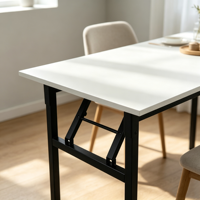 Table de pique-nique pliable en acier inoxydable, rectangulaire, pour la cuisine en plein air, le camping et la terrasse