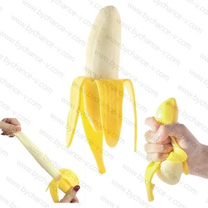 Idée cadeau d'entreprise pour employé pour remonter le moral blagues pratiques jouet réaliste faux fruit presser banane pour soulager le stress - Product Image 5