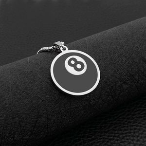 <strong>Custom</strong> <strong>Men's</strong> Stainless Steel 18K Gold Plated Geometric Trendy 8 Ball Pendant Link <strong>Chain</strong> Necklace-Hiphop Streetwear Jewelry - Product Image 5