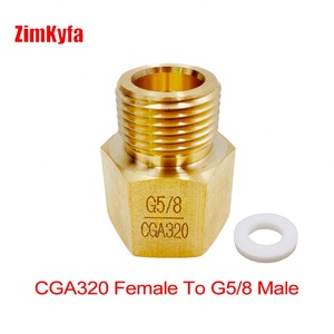 Adaptador de rosca CO2 G5/8 a CGA320 para tanque, tipo molinillo, conector de cilindro para regulador - Product Image 6