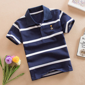 <span class=keywords><strong>Camiseta</strong></span> Polo de <span class=keywords><strong>Manga</strong></span> <span class=keywords><strong>Corta</strong></span> de Alta Calidad para Bebés y Niños, <span class=keywords><strong>Camiseta</strong></span> de Algodón con Rayas Teñidas con Hilo para Niños - Product Image 5