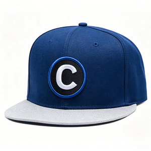 หมวกแก๊ปเบสบอล 6 แผง ปรับขนาดได้ สำหรับผู้ใหญ่ แบบ Snapback ปักลาย 3 มิติ ป้ายปัก ขอบแบน ผ้าโพลีเอสเตอร์-รับผลิตตามสั่งจำนวนมากแบบ OEM - Product Image 1