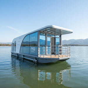 Capsule de vie flottante en aluminium à vendre – Unité préfabriquée moderne pour l'hébergement touristique extérieur - Product Image 1