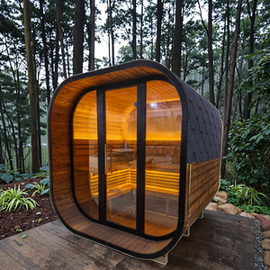 Cabina de <span class=keywords><strong>Sauna</strong></span> Profesional Personalizada, Cuadrada, de Cedro y Abeto, para <span class=keywords><strong>Spa</strong></span> en Casa, con Vapor, Infrarrojos, Seca, para Exteriores, con Ducha - Product Image 2