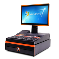 Terminal Punto de Venta Todo en Uno con Pantalla Táctil de 15.6 Pulgadas, Sistema Win10, Caja Registradora para Supermercado, Software S-DK