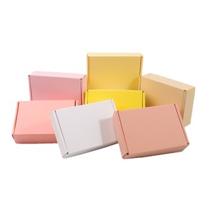 Kích thước tùy chỉnh các tông sóng máy bay hàng đầu hộp bưu phẩm thiết kế thanh lịch tab khóa vật liệu tái chế in bao bì vận chuyển - Product Image 3