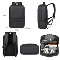 Sac à dos pour ordinateur portable, sac de voyage d'affaires pour femmes et hommes, sac à bandoulière en nylon imperméable, vente en gros, MOQ 5 pièces, OEM ODM, usine