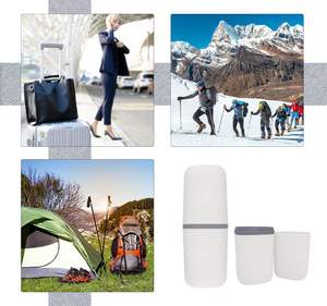 Ensemble de voyage portable en gros : étui pour tasse, porte-brosse et rangement pour dentifrice avec couvercle - Product Image 2