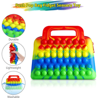 Sac à main sensoriel pochette bulle arc-en-ciel mignon anti-Stress sac de maquillage en Silicone