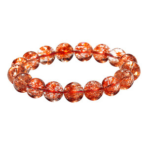 สร้อยข้อมือคริสตัลสตรอเบอร์รี่ทองคำธรรมชาติคุณภาพสูง สร้อยข้อมือคริสตัลซุปเปอร์เซเว่นสำหรับผู้หญิง สร้อยข้อมือควอตซ์รูทิเลเต็ดคริสตัลแฮร์คริสตัล เครื่องประดับ - Product Image 1