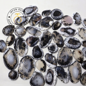 Opale dendritique de haute qualité, 100% naturelle, cabochon d'opale dendritique, pierre précieuse non montée pour la création de bijoux. - Product Image 3