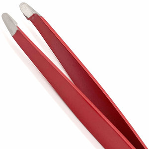 Wholesale Hot Selling Custom Private Label Eyebrow Tweezers Stainless Steel Slanted Tip Eyebrow Tweezer For Eyebrow Hair <b>Removal</b> - Product Image 1