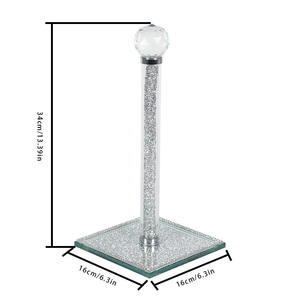 Rollo de papel de cocina vertical artesanal de cristal al por mayor de fábrica, toallero de papel, toallero de plástico, toallero de <span class=keywords><strong>trapo</strong></span> - Product Image 1
