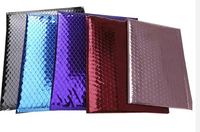 Enveloppe à bulles LH avec logo, sac postal à bulles en feuille métallique, enveloppe à bulles rembourrée avec des couleurs glamour